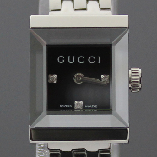 [GUCCI] YA128507 255300 G 프레임 쿼츠 스틸 여성용 시계