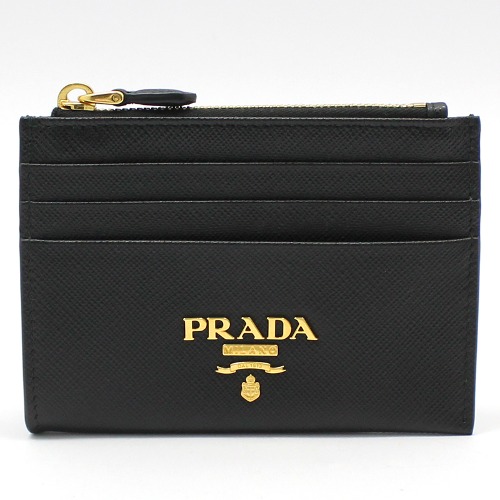 프라다 1MC026 블랙 사피아노 카드 지갑
