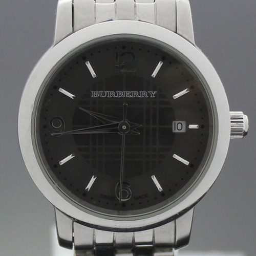 [BURBERRY] BU1307 체크 쿼츠 스틸 여성용 시계